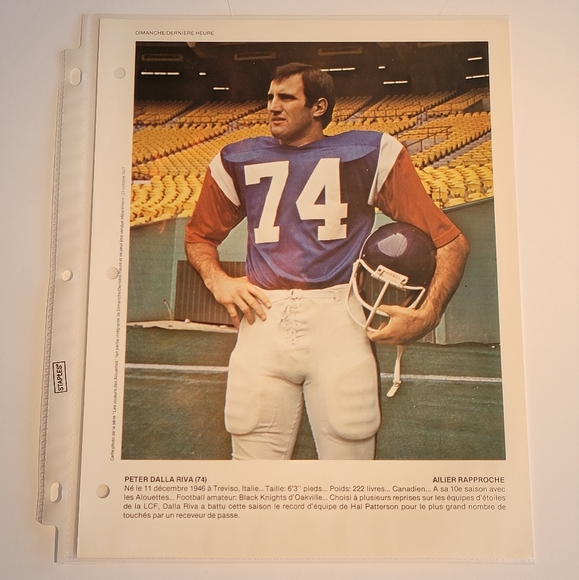 1977 Montreal Alouettes CFL Dimanche Derniere Heure Football Prints - Picture 3 of 8
